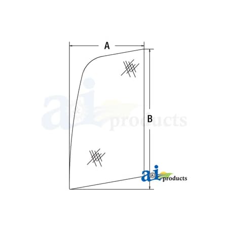 A & I Products Glass, Upper Door Front 37" x23" x2" A-FYA00001500